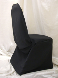 Black Linen Chair Cover
